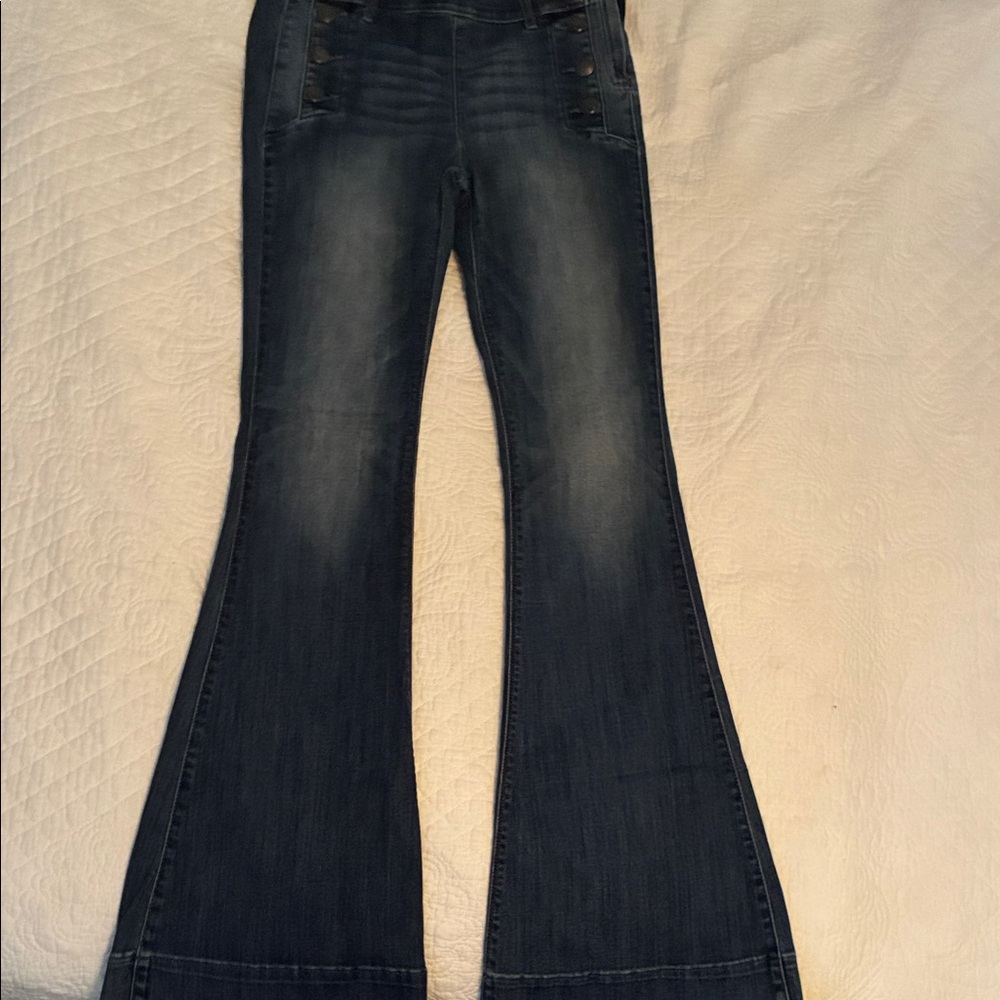Express Women's Flared Blue Jeans